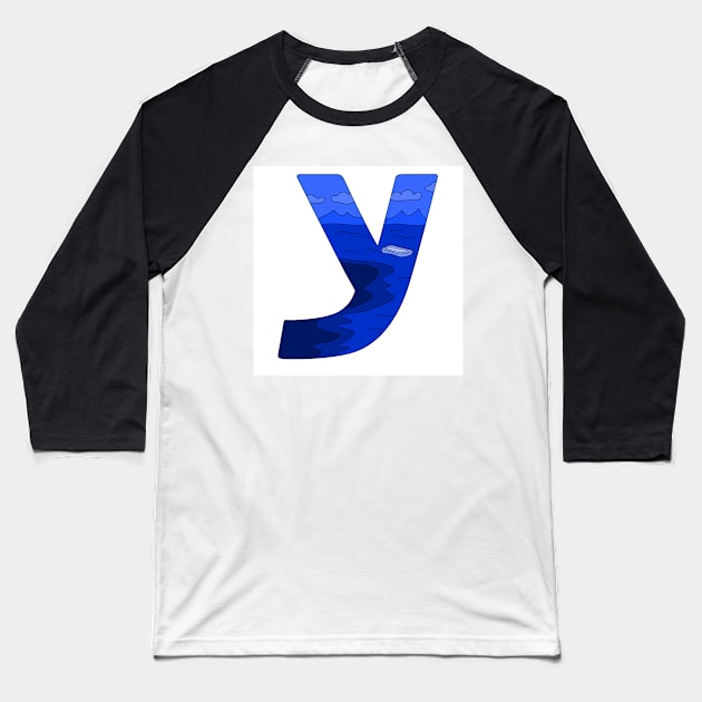 Alphabet 048 (Style:1) Baseball T-Shirt by luminousstore